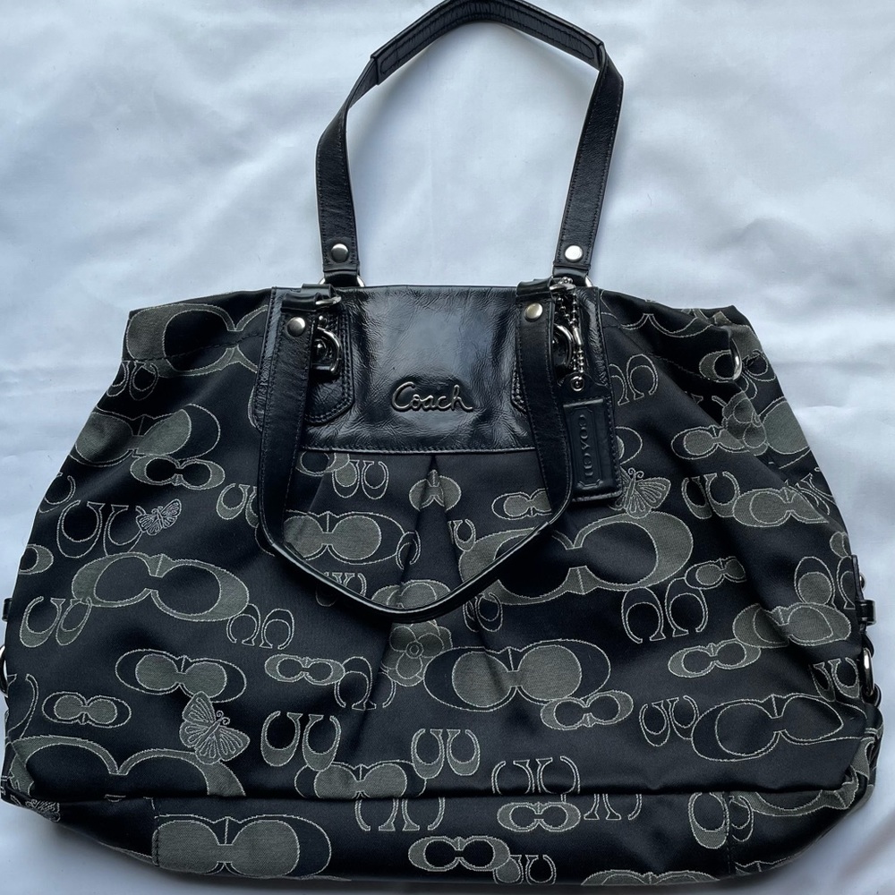 Coach Ashley Signature Carryall + Crossbody Strap